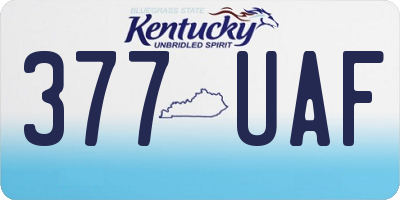 KY license plate 377UAF
