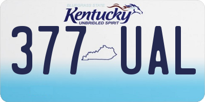 KY license plate 377UAL