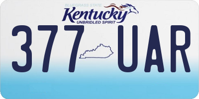 KY license plate 377UAR