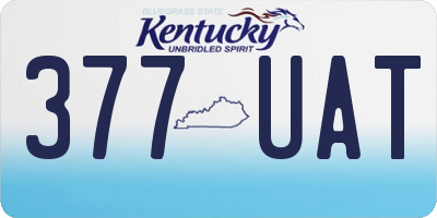 KY license plate 377UAT