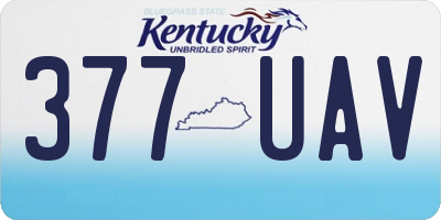 KY license plate 377UAV