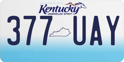 KY license plate 377UAY