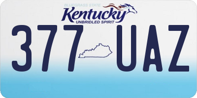 KY license plate 377UAZ