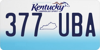 KY license plate 377UBA