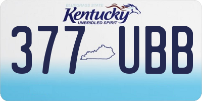 KY license plate 377UBB