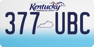 KY license plate 377UBC