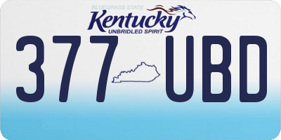 KY license plate 377UBD