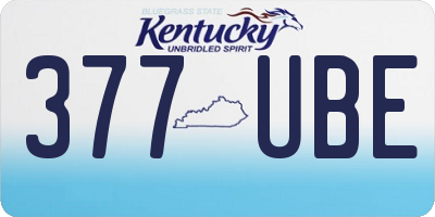 KY license plate 377UBE
