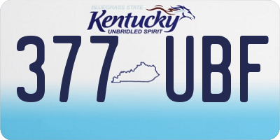 KY license plate 377UBF