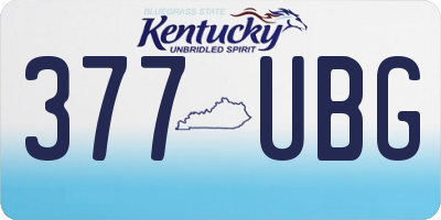 KY license plate 377UBG