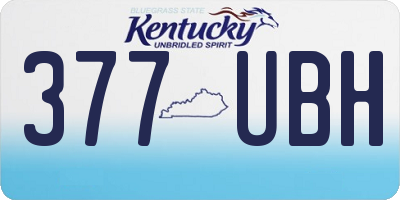 KY license plate 377UBH
