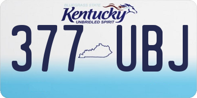 KY license plate 377UBJ