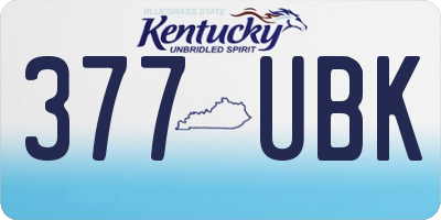 KY license plate 377UBK