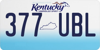 KY license plate 377UBL