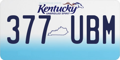 KY license plate 377UBM