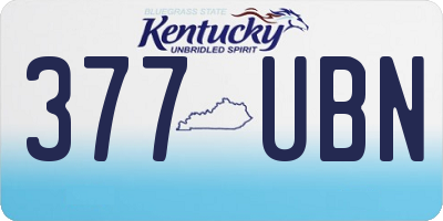 KY license plate 377UBN
