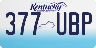 KY license plate 377UBP