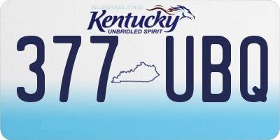 KY license plate 377UBQ