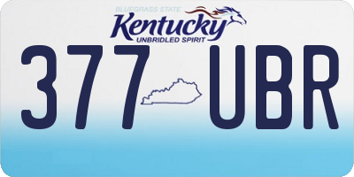 KY license plate 377UBR