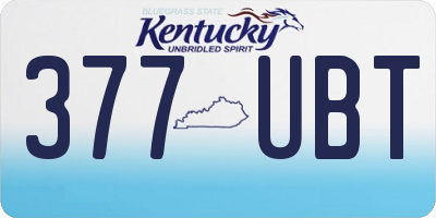 KY license plate 377UBT