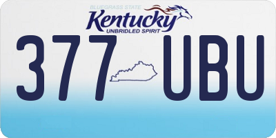 KY license plate 377UBU