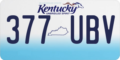 KY license plate 377UBV
