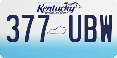 KY license plate 377UBW