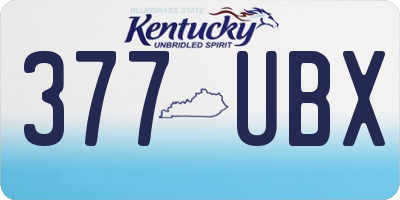 KY license plate 377UBX