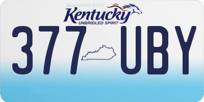 KY license plate 377UBY