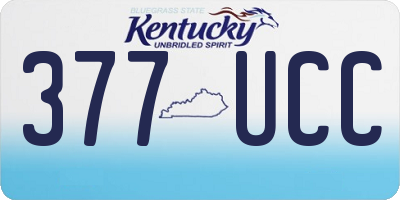 KY license plate 377UCC