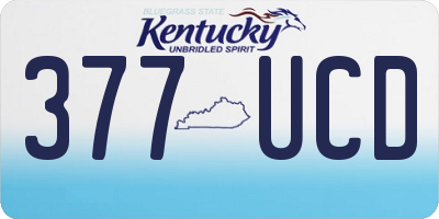 KY license plate 377UCD