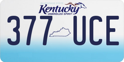 KY license plate 377UCE