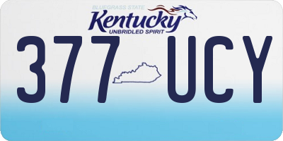 KY license plate 377UCY