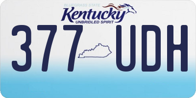 KY license plate 377UDH