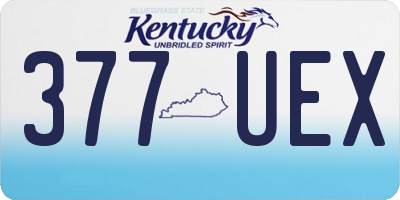 KY license plate 377UEX