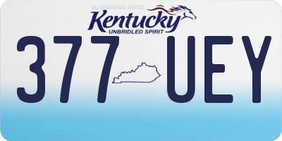 KY license plate 377UEY