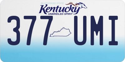 KY license plate 377UMI