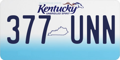 KY license plate 377UNN
