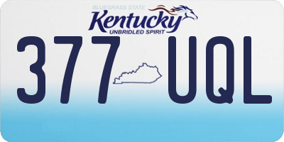 KY license plate 377UQL