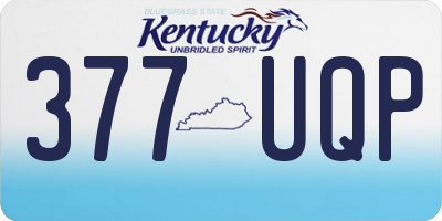 KY license plate 377UQP