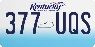 KY license plate 377UQS