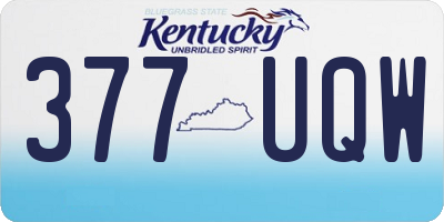 KY license plate 377UQW