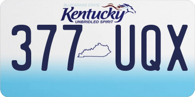 KY license plate 377UQX