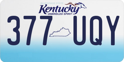 KY license plate 377UQY