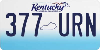 KY license plate 377URN