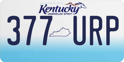KY license plate 377URP