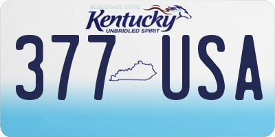 KY license plate 377USA