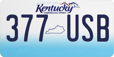 KY license plate 377USB