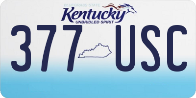 KY license plate 377USC