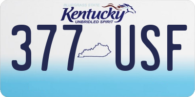 KY license plate 377USF
